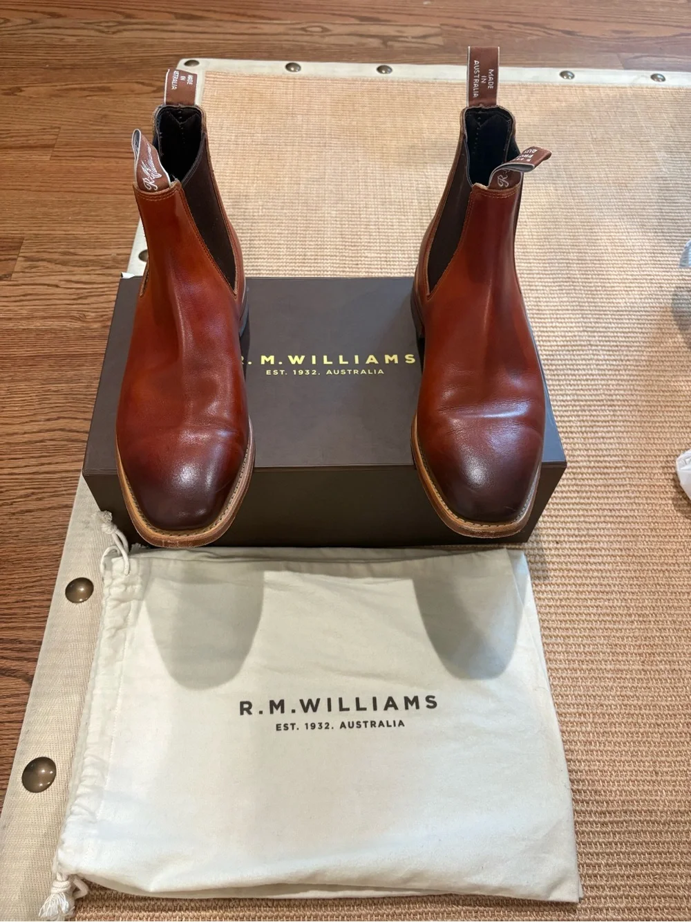 R.M. Williams Men's Chukka Boots in Cognac Brown Leather